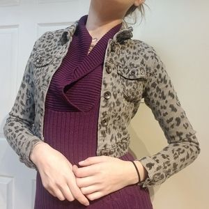 Dollhouse Leopard Print Shrug (S)